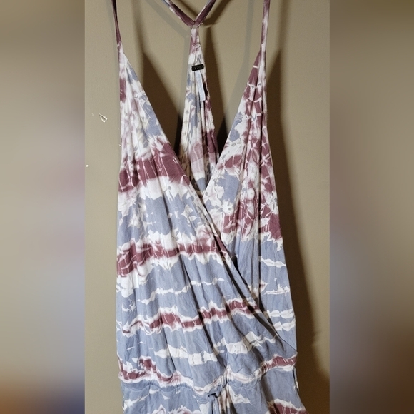 Young Fabulous & Broke YFB large racer back full length tiedie jumpsuit pocketed - Picture 3 of 10